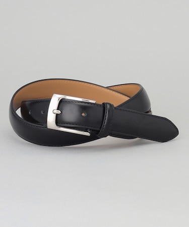 大人ボトムにはコレ【定番】オイルドレザー ドレスベルト_ブラック（26年モデル）