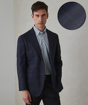 【REDA】TIMELESS HARMONY ジャケット_ネイビー×ブラウン