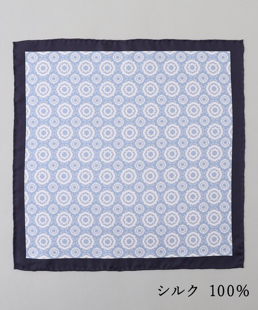 日本製【シルク100%】オリジナル柄チーフ(26年春夏)