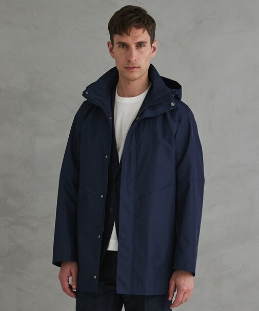 ダウンライナー装着可【仕事で着用可】メランジシャンブレー スプリングブルゾン(26年モデル)