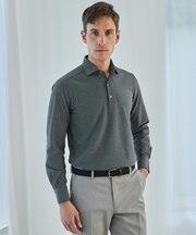 あのBIZポロが 長袖に【仕事で着られる】キレイめ 鹿の子 ビズポロシャツ_ロング