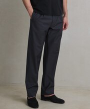 カジュアルセットアップ対応【洗える/ストレッチ】YUNSA リラックストラウザーズ