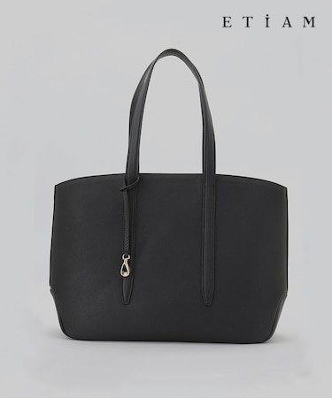 【ETIAM】シュリンク ファスナートートバッグ（L）《Flexi》