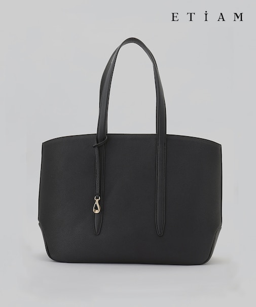 【ETIAM】シュリンク ファスナートートバッグ（L）《Flexi》