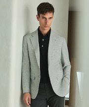 【尾州】ストレッチメッシュジャケット_千鳥格子柄