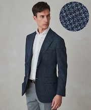 【尾州】ストレッチメッシュジャケット_千鳥格子柄