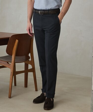 セットアップ対応【ロングセラー】ウォッシャブル サマーウール100％パンツ(ノータック)26年モデル