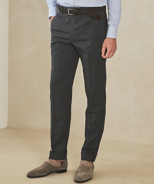 セットアップ対応【ロングセラー】ウォッシャブル サマーウール100％パンツ(ノータック)26年モデル