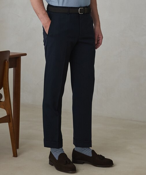 セットアップ対応【ロングセラー】ウォッシャブル サマーウール100％パンツ(ノータック)26年モデル