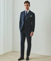 シワになりにくい/通年素材【御幸毛織/みゆきけおり】Superio160 スーツ_ダークグリーン