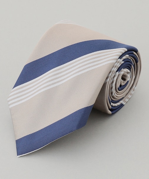 【日本製】シルク ネクタイ_ストライプ