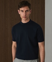 綿とポリのいいとこどり【洗濯機可】テーラード DRESS BIZ ニットTシャツ