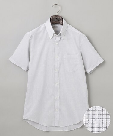 春夏向け【形態安定】SUMMERPREMIUMPLEATS_ボタンダウンカラー 半袖ドレスシャツ(25年モデル)