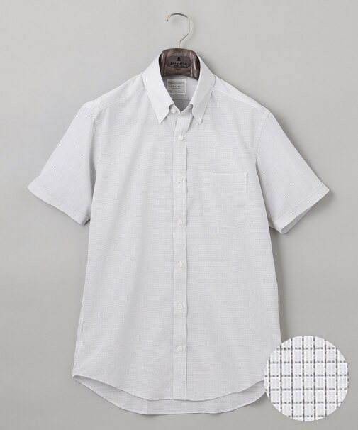 春夏向け【形態安定】SUMMERPREMIUMPLEATS_ボタンダウンカラー 半袖ドレスシャツ(25年モデル)