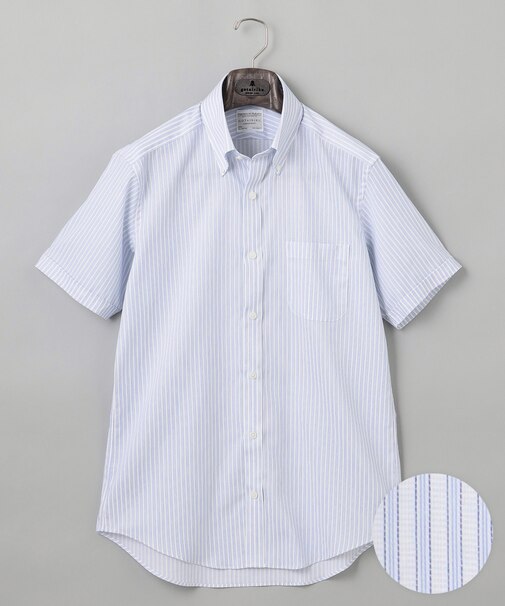 春夏向け【形態安定】SUMMERPREMIUMPLEATS_ボタンダウンカラー 半袖ドレスシャツ(25年モデル)