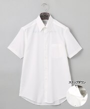 春夏向け【形態安定】SUMMERPREMIUMPLEATS_スナップダウンカラー 半袖ドレスシャツ(25年モデル)