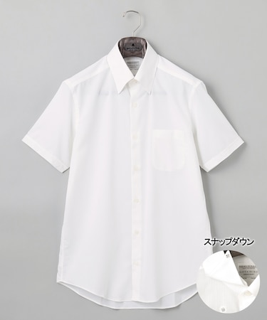 春夏向け【形態安定】SUMMERPREMIUMPLEATS_スナップダウンカラー 半袖ドレスシャツ(25年モデル)