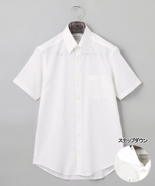 春夏向け【形態安定】SUMMERPREMIUMPLEATS_スナップダウンカラー 半袖ドレスシャツ(25年モデル)