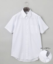 春夏向け【形態安定】SUMMERPREMIUMPLEATS_スナップダウンカラー 半袖ドレスシャツ(25年モデル)