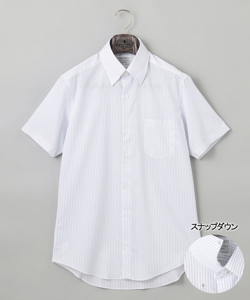 春夏向け【形態安定】SUMMERPREMIUMPLEATS_スナップダウンカラー 半袖ドレスシャツ(25年モデル)