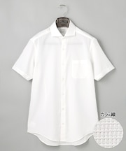 春夏向け/カラミ織【形態安定】SUMMERPREMIUMPLEATS_セミワイドカラー 半袖ドレスシャツ(26年限定モデル)