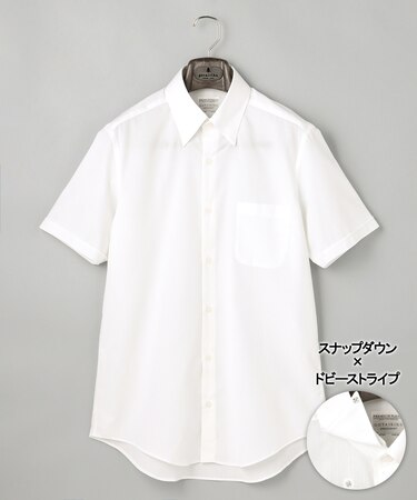 春夏向け【形態安定】SUMMERPREMIUMPLEATS_スナップダウンカラー 半袖ドレスシャツ(26年モデル)