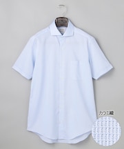 春夏向け/カラミ織【形態安定】SUMMERPREMIUMPLEATS_セミワイドカラー 半袖ドレスシャツ(26年限定モデル)