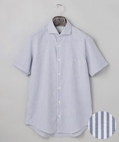 春夏向け【形態安定】SUMMERPREMIUMPLEATS_セミワイドカラー 半袖ドレスシャツ(26年限定色)