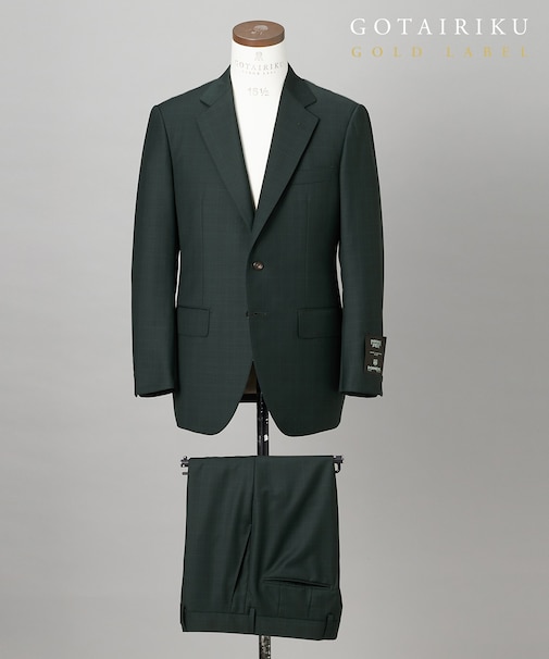 GOLD LABEL【DORMEUIL/ドーメル】インペリアルジェイド 通年スーツ_グリーン