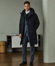 あのダウンにロング丈登場【WEB限定/仕事で着られる】ドレス ロングダウンコート_ストレッチツイル