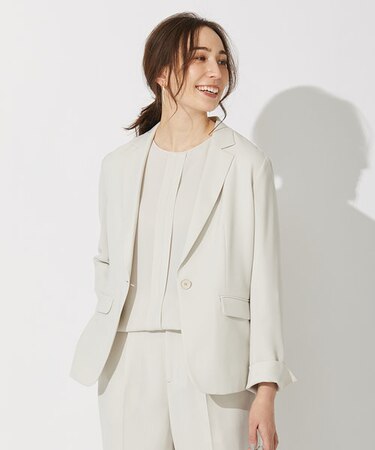 【セットアップ着用可】ダブルクロス テーラードジャケット
