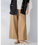 【WEB限定カラーあり/洗える/撥水加工】TRギャバ ワイドクロップドパンツ