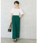 【WEB限定カラーあり/洗える/撥水加工】TRギャバ ワイドクロップドパンツ
