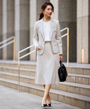 【好評につき追加生産/洗える】WASHABLEPONTE セミフレアスカート