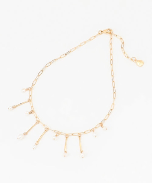 【VELATTI】Links short チェーン with 淡水パール ネックレス