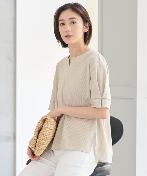 トリコットカットソー 23区 tシャツ 「Oggi9月号掲載/洗える」クリアトリコット