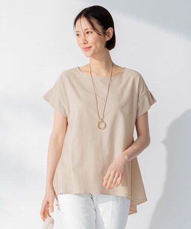 【WEB限定】【UVケア・吸汗速乾・洗える・XSサイズあり】ファンクショナルツイストジャージー カットソー