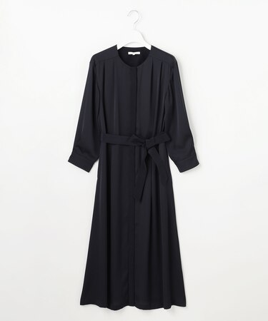 【WEB&一部店舗限定】【洗える】ハーバルフロープリント8分袖 ワンピース