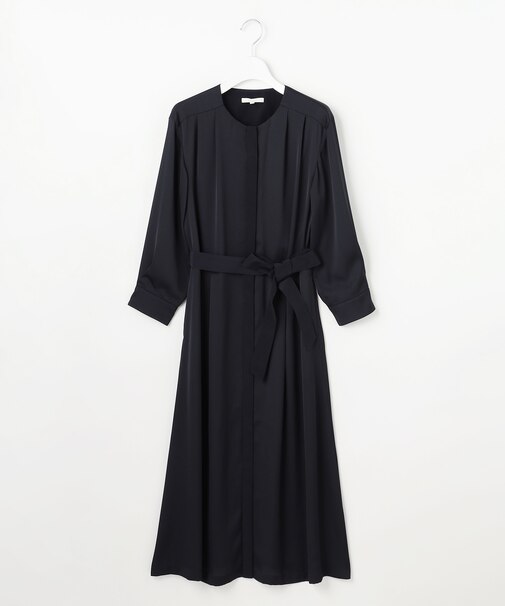 【WEB&一部店舗限定】【洗える】ハーバルフロープリント8分袖 ワンピース