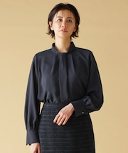 【洗える】ライトサテン ブラウス