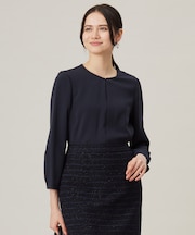 【セットアップ対応・洗える】トリアセダブルクロス ブラウス