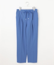 【洗える】ライトフィールジャージータックテーパード パンツ