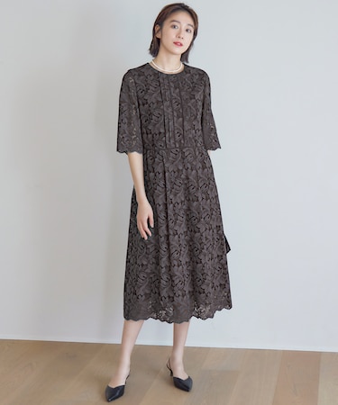 【洗える】フルールコードレース ワンピース
