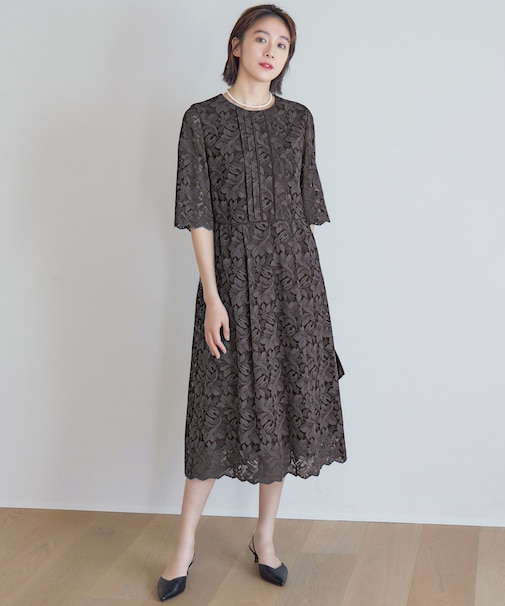 【洗える】フルールコードレース ワンピース