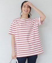 【洗える】ボーダーワイドBIG Tシャツ