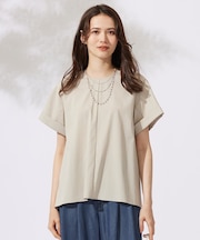 【カタログ掲載・セットアップ対応・接触冷感・UVケア・洗える】ファンクショナルクロス ブラウス