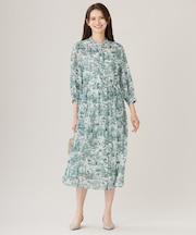 【洗える】ランドスケーププリント ワンピース