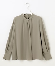 【セットアップ対応・洗える】ライトサテン ブラウス