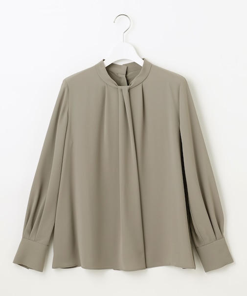 【セットアップ対応・洗える】ライトサテン ブラウス