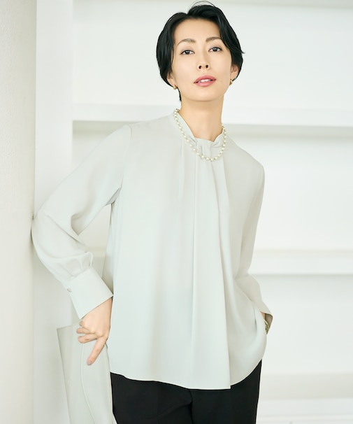 【カタログ掲載・セットアップ対応】ライトサテン ブラウス